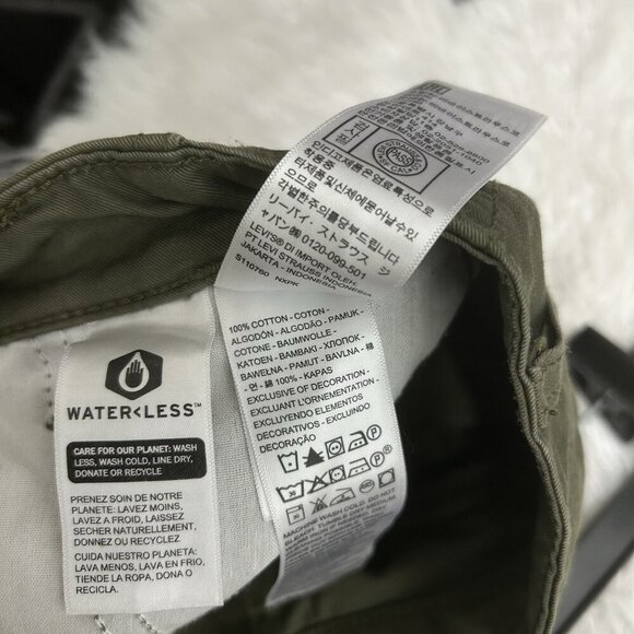 Levis Pants Sz 25 Green ‘94 Baggy Utility Cargo Drawstring Leg Streetwear Skater - Picture 10 of 14